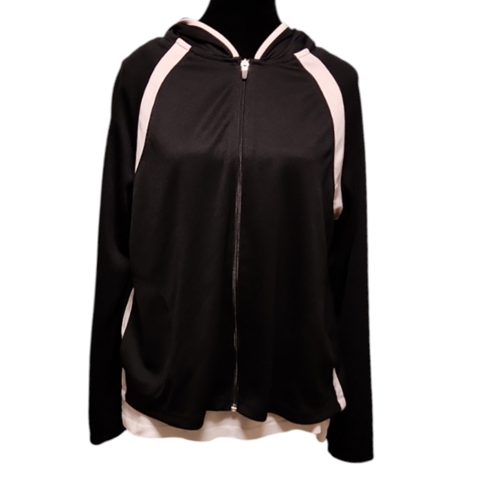 Champion - black and white hoodie XL